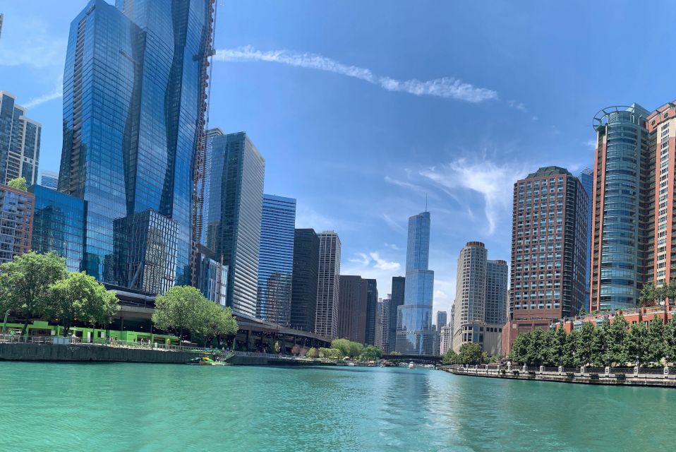 Chicago: 1.5-Hour Lake and River Architecture Cruise - Riverwalk and the turn back toward Lake Michigan