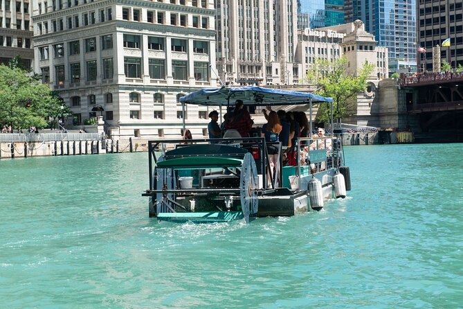 Chicago River Cycleboat Cruise - First highlight: Willis Tower from the river level