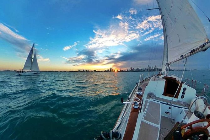Serene Private Sunset Sail on Lake Michigan - Navy Pier, Chicago - Soldier Field by Water: Original Colonnades, Different Perspective