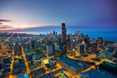 Skydeck Chicago: Pie in the Sky VIP Dinner at Willis Tower - Your table and the view: photography-friendly setup